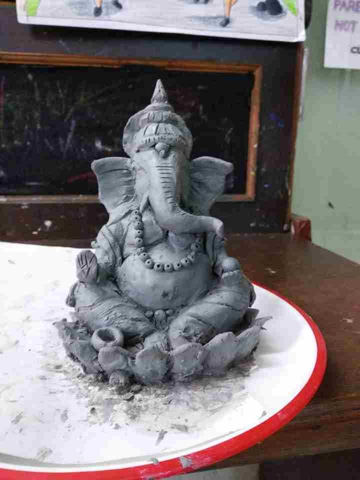 ganpati making in pimple saudagar