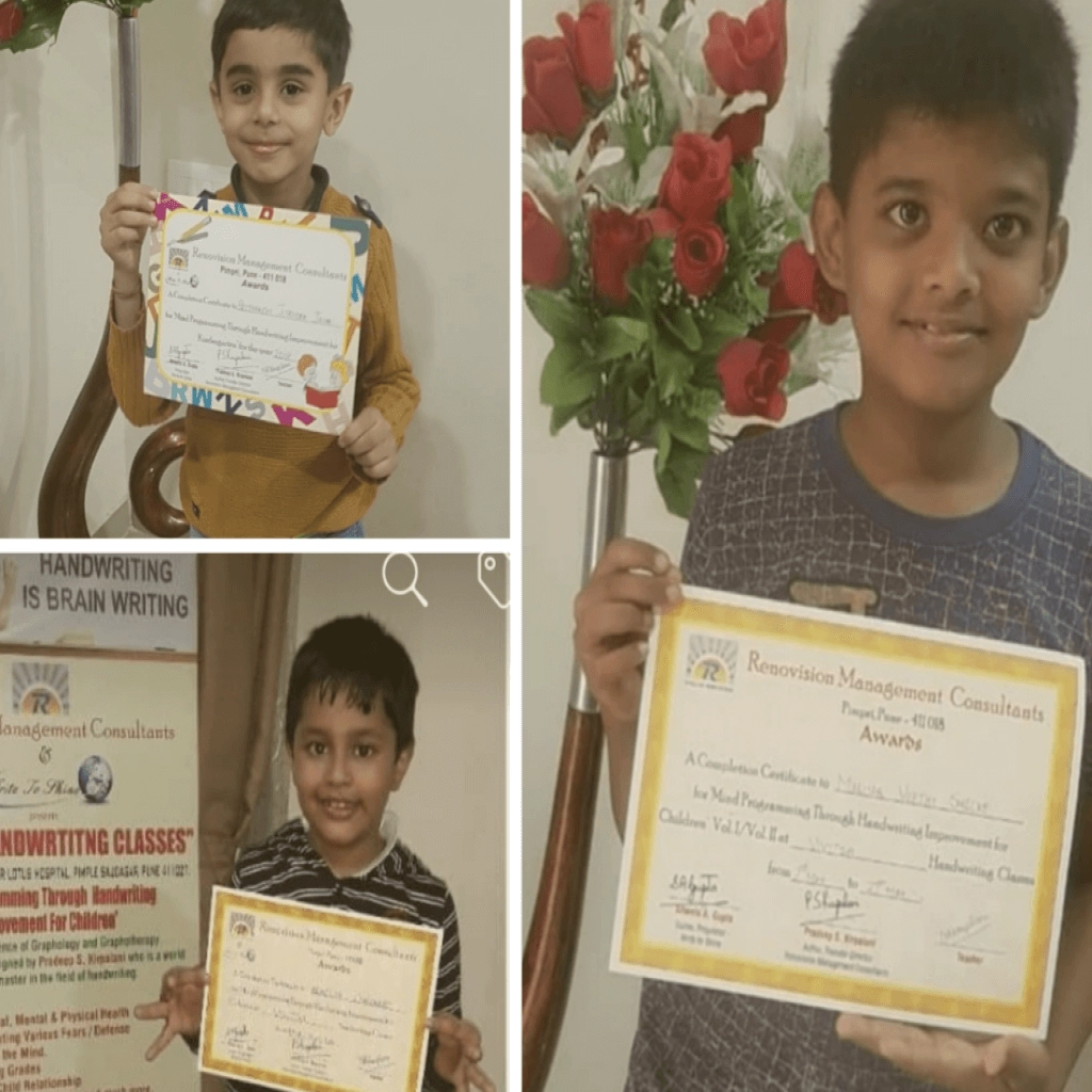 Vivitsa Handwriting Academy Certified Students