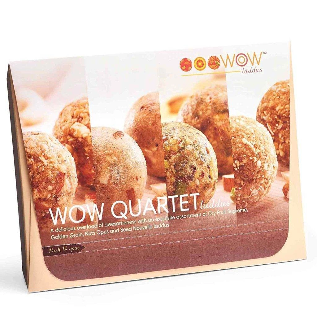 Wow laddus Quartet Laddus 4 in 1 (12 pieces) Order Bulk laddus in Pune, Buy sweets online in Pune